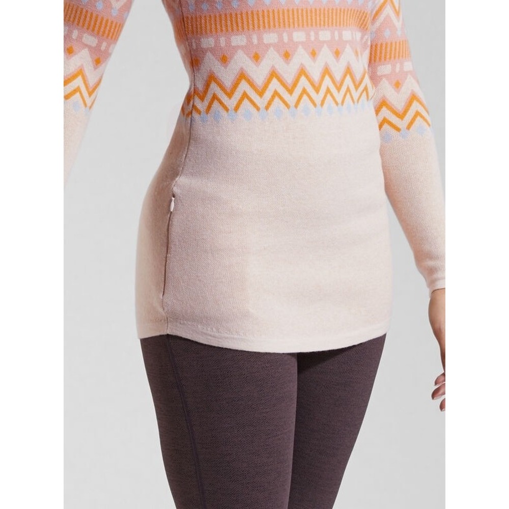 TITLE NINE Barra Tunic Sweater Fair Isle Elderflower Fairisle Mock Neck Medium - Picture 6 of 15